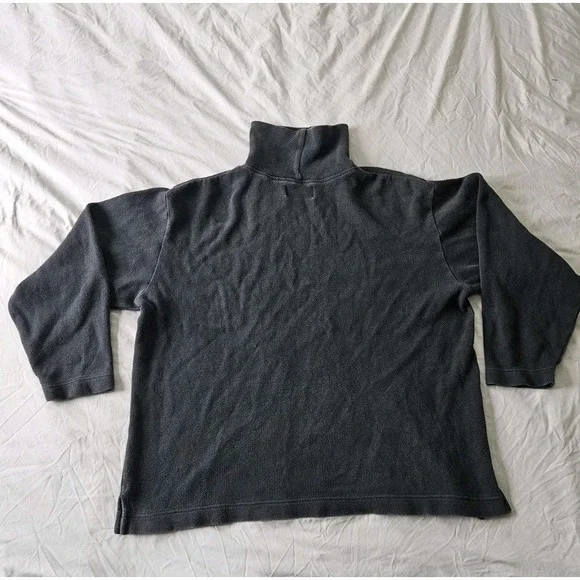 Vintage 90s GAP Faded Blank Ribbed Knit Turtleneck Sweater Gray Mens Xl - Picture 3 of 8